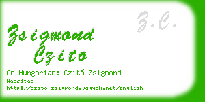 zsigmond czito business card